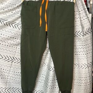 FIGS Limited Edition Nepal Skinny Jogger Scrub Pants - Moss